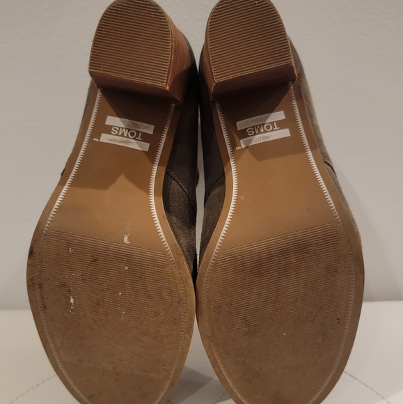 Toms Women's Size 9.5 Lunata Stacked Heel Burnished Suede Lace Up Ankle Boots - Picture 5 of 14